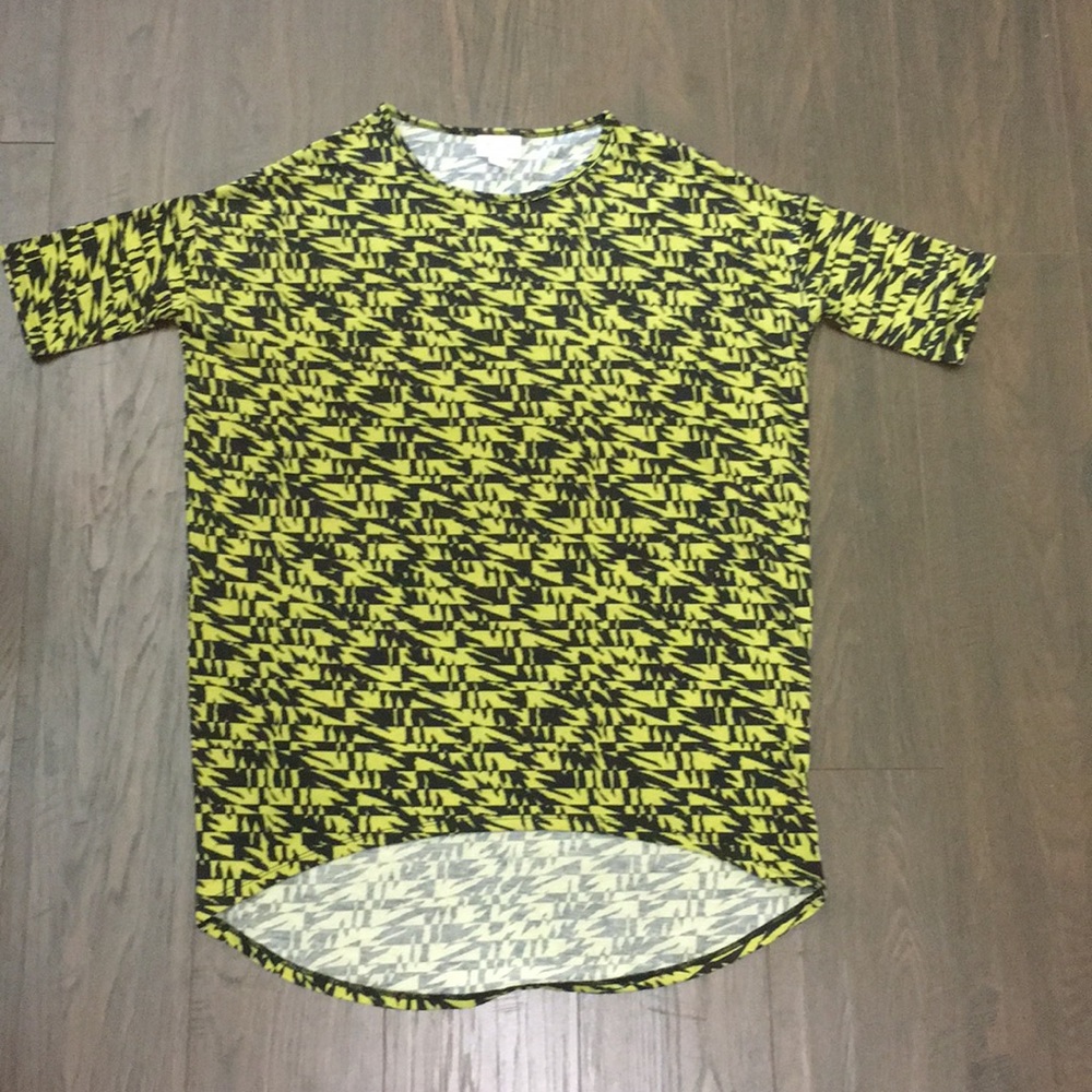 LulaRoe Green and Black Top XXS